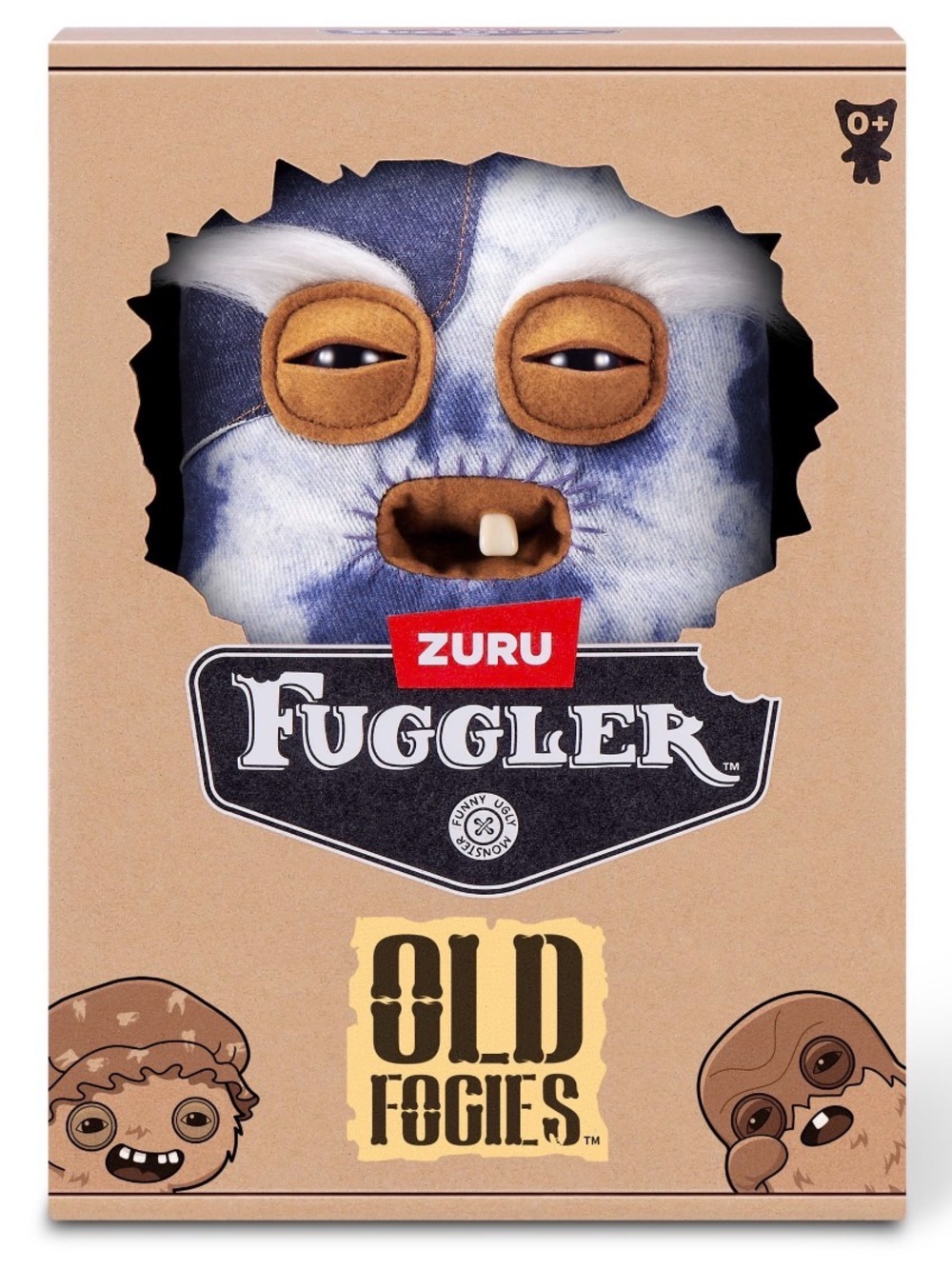 Fuggler Old Fogies 9 inch (Rabid Rabbit), Funny Ugly Monster Stuffed Animal Toy - Picture 2 of 5